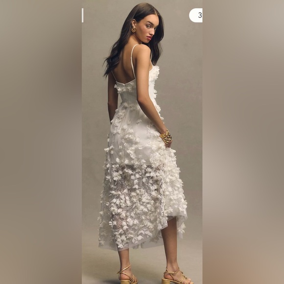 Helsi Audrey Square-Neck Floral Applique Sheer Midi Dress (without the straps) - Picture 2 of 4